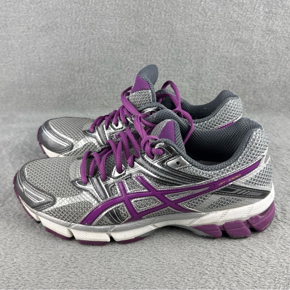 ASICS Women's GT-100 Silver and Purple Athletic Shoes Size 7.5 - Picture 3 of 13